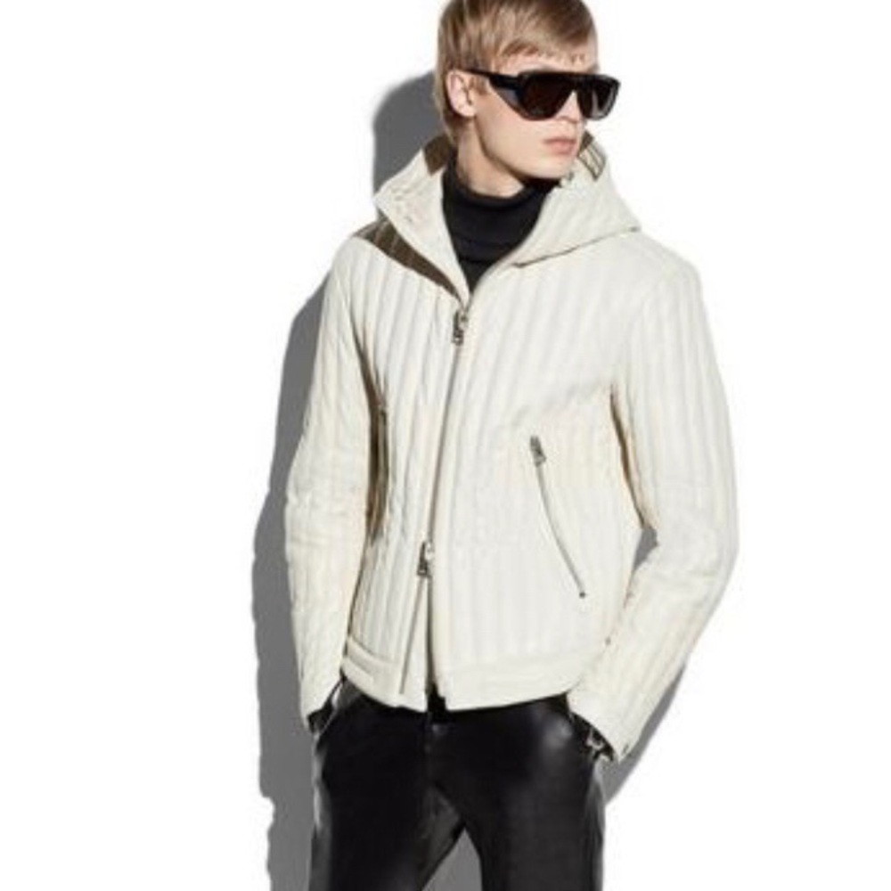 Men’s TOM FORD OVATTA PADDED HOODED LEATHER JACKET